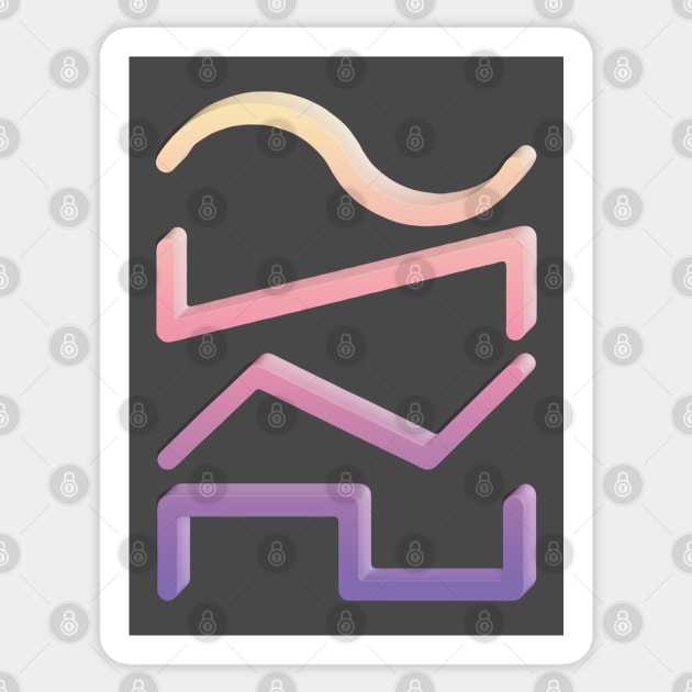 Waveforms - Music Production / Sound Engineer Design Gift Sticker by DankFutura